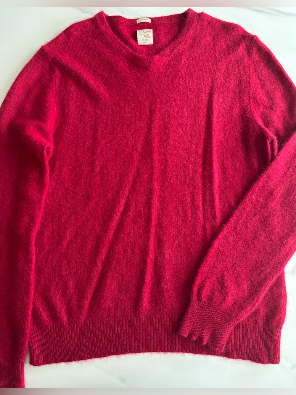 Article 365 Bright Red Crewneck Cashmere Sweater Sz XL